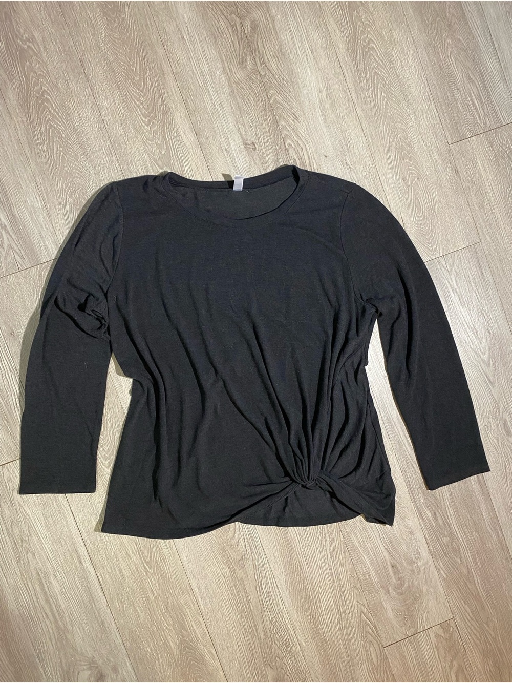 💜 Leo Rosi Charcoal Grey Twist Long Sleeve Top XXL